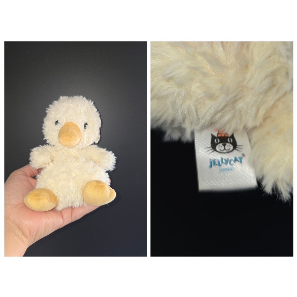 Jellycat Yummy Duckling Plush Small Cream Yellow Stuffed Animal baby bird london